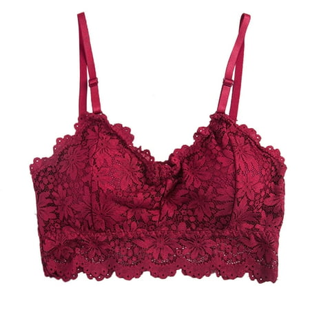 

Lace Underwear Lace Pad Chest Women Bra Lace Bras Ribbon Camisole