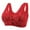!Red, variant on Rigardu Womens Soft Bra Front Closure Sports Bras Beauty Back Full Coverage Comfor Easy Close Bra Front Buckle Corset Breathable Padded Bra Beige L
