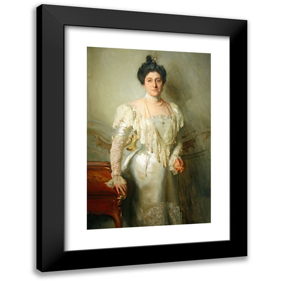John Singer Sargent 11x14 Black Modern Framed Museum Art Print Titled - Portrait of Mrs. Asher B. Wertheimer, Nee Flora Joseph (1898)