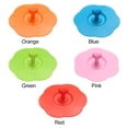 thumbnail image 2 of Reusable Lovely Anti-dust Heart-shaped Tea Coffee with Spoon Holder Drinking Cup Cover Silicone Cup Lid BLUE, 2 of 8