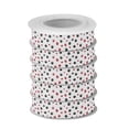 thumbnail image 2 of 5 Rolls Christmas Ribbon 1.5 inch Wide Decorative Ribbon for Gift Wrapping and Holiday Decorations Black Paws and Hearts Pattern, 2 of 7