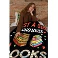thumbnail image 5 of Just A Girl Who Loves Books Blanket,Flannel Throw Blanket Ultra Soft Micro Lightweight Flannel Blanket Bed Couch Living Room All-Season 50"x40" Small for Kid, 5 of 6