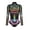 A, variant on Women Long Sleeve Graphic Printed Zipper Skin Tight Garment Party Romper Bodysuit Onesie