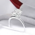thumbnail image 2 of Oryn Jewelry Round Cut 1.9 Ct Moissanite Ring - Solitaire with Accents - 14K White Gold Plated Engagement Ring for Teen Girls - Leafy Gift Band, 2 of 5
