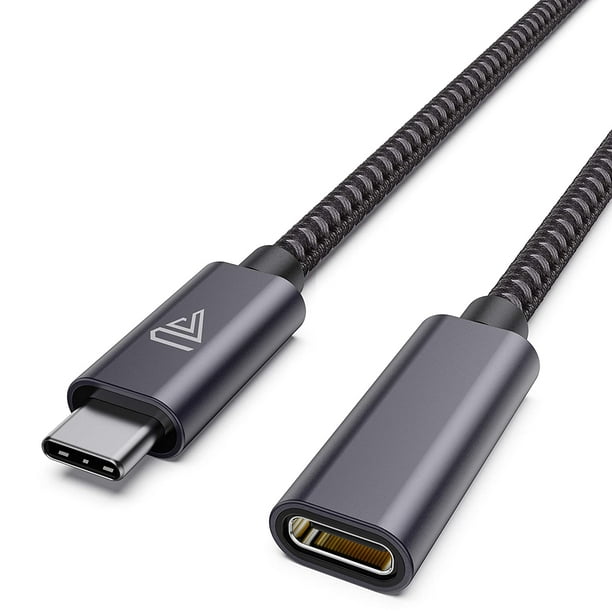 Type C Extension Cable, (10FT/3M) USB 3.1 (5gbps) Male to Braided Data Cord for Galaxy - Walmart.com