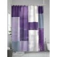thumbnail image 5 of Abstract Purple Shower Curtain, Gray Gradient Graffiti Color Block Modern Art Waterproof Shower Curtain Set with 12 Hooks Lightweight Washable Fabric Shower Curtains for Bathroom 36x72 Inches, 5 of 6