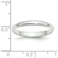 thumbnail image 5 of 10K White Gold 10Kw 3mm Half Round Band Size 4 Made In United States 1whr030-4, 5 of 5