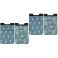 thumbnail image 3 of 4 Pcs  Mobile Phone Back Cards Bag Smartphone Back Pouches Cell Phone Back Wallet, 3 of 6