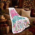 thumbnail image 3 of Printed Flannel Throw Blanket with Ladies Night Means Mahjong, 3 of 9