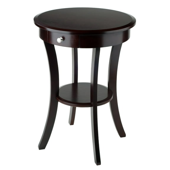 Winsome Wood Sasha Accent Table, Cappuccino Finish, Multiple Colors