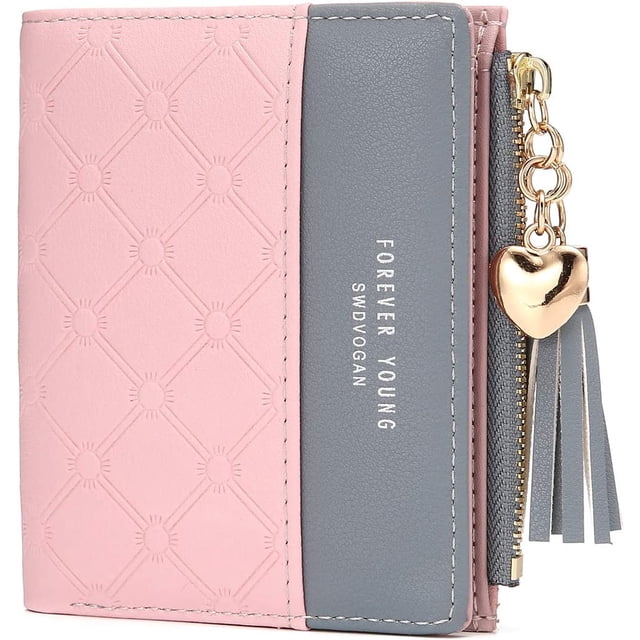 Women PU Leather Wallet Short with Tassel Decoration Multi Slots