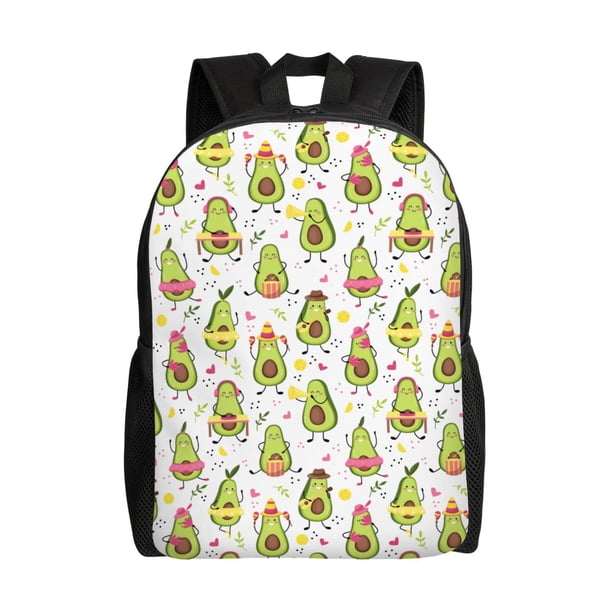 Easygdp Avocado Playing Music Mochila Versátil y Elegante: Comodidad, Almacenaje y Durabilidad para la Universidad, Trabajo, Viajes y Uso Diario