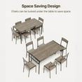 thumbnail image 5 of Gizoon Dining Table Set for 6 with Chairs, 7-Piece Kitchen Table Set for Small Space, Apartment, Kitchen, Dining Room, Space-Saving, 5 of 17