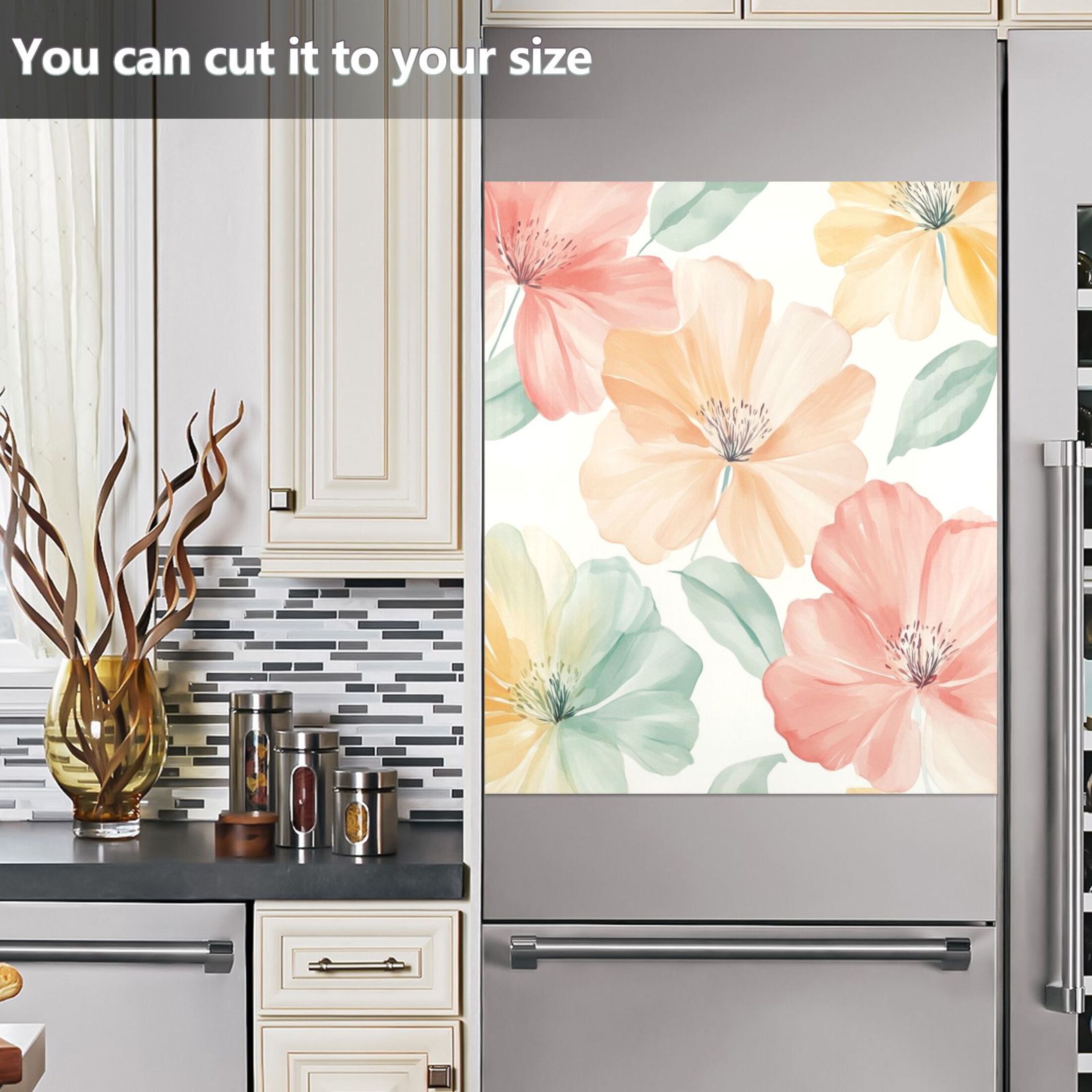 Dishwasher Magnetic Sticker 23x26 Inch Refrigerator Magnetic Sticker Washing Machine Magnetic Sticker Kitchen Panel Magnetic Sticker Home Decor Super Beautiful Yellow Flowers