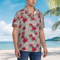 thumbnail image 5 of Haiem Rose Flowers Printed Hawaiian Shirt for Men - Men’s Casual Beach Summer Shirts - Stretch Fabric with Modern Fit-Medium, 5 of 9