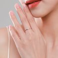 thumbnail image 3 of S925 Sterling Silver Simple Micro Diamond Geometric Ring, 3 of 4