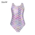 thumbnail image 2 of Kids Girls Athletic Swimsuit One Piece Solid Swimwear for Practice and Competition Bathing Suit, 2 of 7