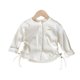 thumbnail image 1 of Spring Summer Children's Slim Fit Coat 1-8Y Girls Solid Color Single Breasted Jacket Casual Kid's Drawstring Cardigan Outwear, 1 of 6