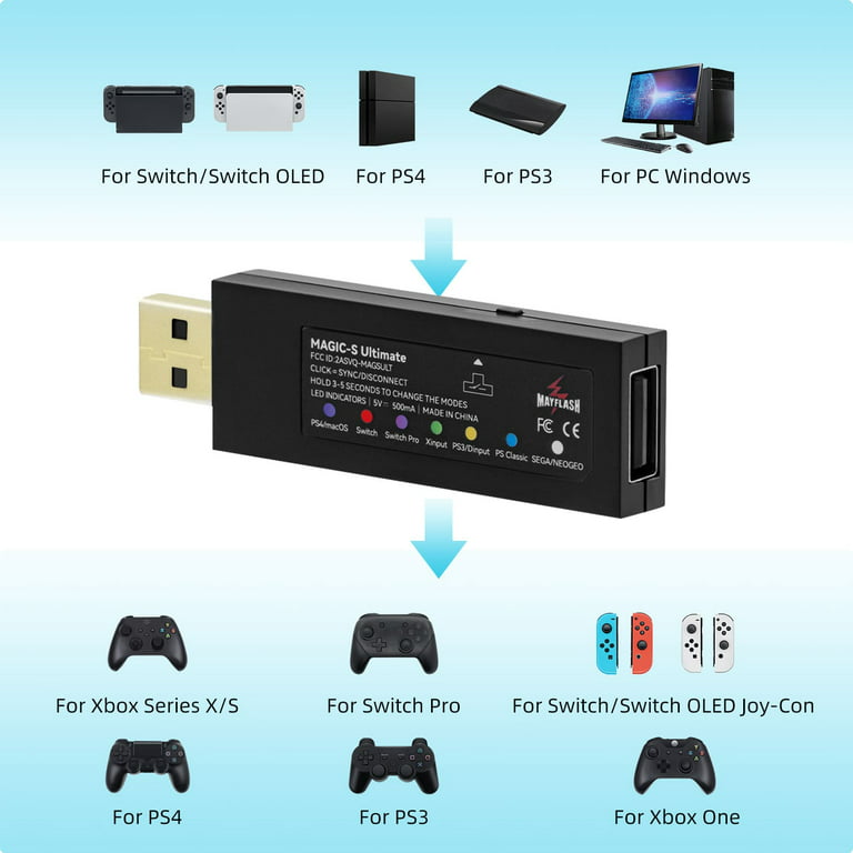 MayFlash Magic-S Ultimate Wireless Bluetooth USB Adapter for PS5