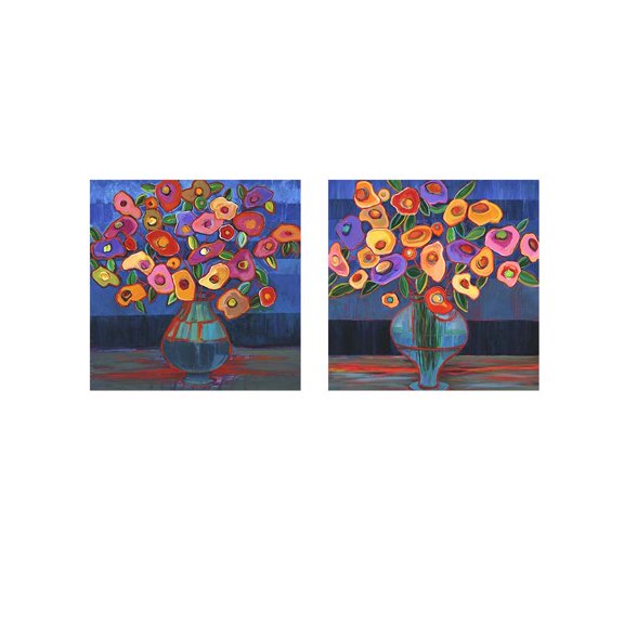 Great Art Now Flower Delight by Julie Joy 2 Piece Print Art Set Each 12W x 12H