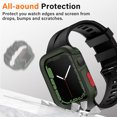 thumbnail image 6 of MJSHUN Rugged Case Compatible with Apple Watch Series11/10/9/ 8/7 41/42/45mm Series 6/SE/5/4 40mm/44mm, Soft TPU Waterproof Shockproof Bumper Drop Proof Protective Cover Compatible with iWatch Series, 6 of 8