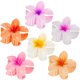 thumbnail image 1 of Pinzas para el cabello con flores, 6 piezas, pinzas grandes para cabello grueso, pinzas para el cabello con flores hawaianas, pinzas para el cabello de hibisco, pinzas para el cabello de Plumeria para, 1 of 5
