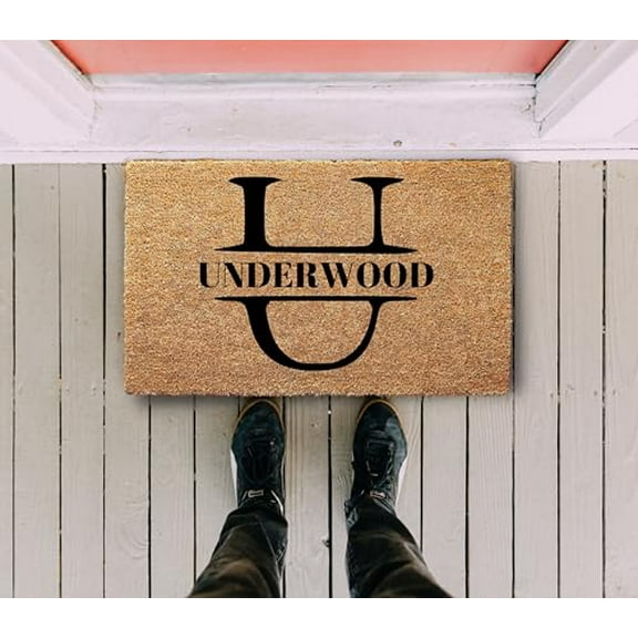 Personalized Door Mat with Monogram - Custom Doormat with Anti-Slip Backing - 3 Size Options - Family Doormat Custom Door Mats for Front Door Front Door Mat for Outdoor Decor