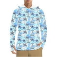 thumbnail image 2 of hlysgo Mens UPF 50 Sun Protection Clothing Casual Graphic Long Sleeve Rash Guards Shirts Summer Outdoor Hiking UV Thumb Hole Shirts Light Blue,L, 2 of 8