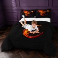 thumbnail image 3 of Manfei Fantasy Red Dragon Animals Queen Comforter Set,Gothic Wildlife Comforter Sets Queen,Black Orange,Black Reversible,3 Pieces,1 Comforter and 2 Pillowcases, 3 of 7