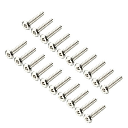 

M6x35mm Hex Socket Head Screws Furniture Bolts Nickel Plated 20pcs