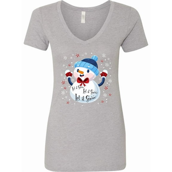 Inktastic Holiday Snowman Women's V-Neck T-Shirt