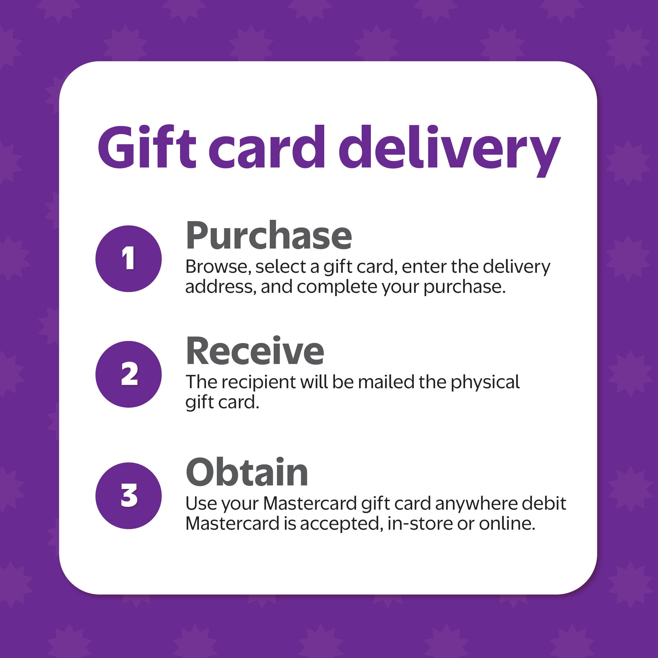 Mastercard® $50 Purple Dots Gift Card (Plus $4.84 Purchase Fee)