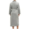 thumbnail image 3 of POIUYTR Mens Plush Fleece Robe Fluffy Cozy Warm Bathrobe Fuzzy Spa Long Sherpa Robe with Pockets, 3 of 4
