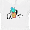 thumbnail image 4 of Inktastic Aloha- in cursive with pineapple rainbow colors Girls Baby Dress, 4 of 5