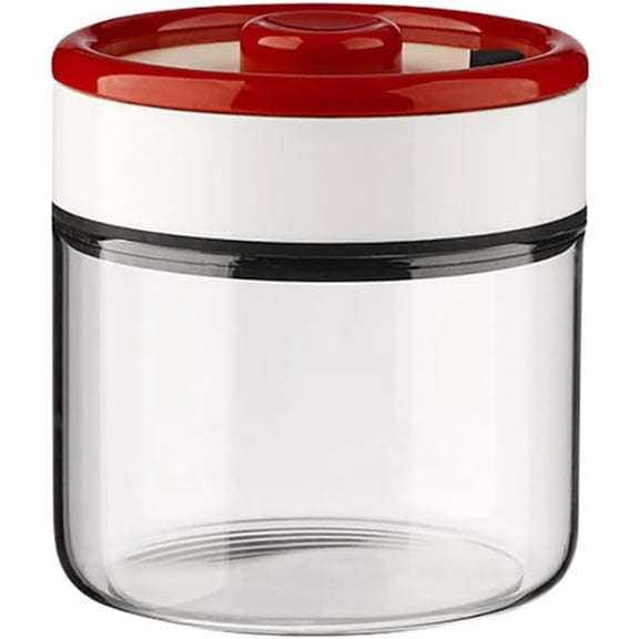 Glass Coffee Bean Jars, 42OZ Airtight Leak Proof Vacuum Coffee Canister Food Storage Container for Coffee Bean, Sugar, Tea, Nuts 1 Pack Brand: Cicano