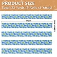 thumbnail image 3 of 5 Rolls Christmas Ribbon 1.5 inch Wide Decorative Ribbon for Gift Wrapping and Holiday Decorations Watercolor Blue Cornflowers, 3 of 7