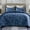 Navy, variant on Exclusivo Mezcla Microfiber King Size Quilt Set, 3 Pieces Lightweight Bedspreads/ Coverlet/ Bedding Set with 2 Pillow Shams, Gradient Floral Pattern, (96"x 104", Navy)