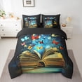 thumbnail image 3 of Manfei Magical Books Child 7-Piece Twin Bedding Sets, Fairy Tale Butterfly Bedding Comforter Set, Glitter Dreamy Galaxy Reversible Sheet Sets, Breathable Home Decor, 3 of 8