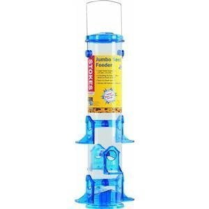 Stokes Select 38030 Seed Bird Feeder, 18 in H, 2.5 qt, Polycarbonate, Blue/Clear/Green, Hanging Mounting