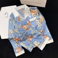 thumbnail image 3 of CAIYIER-ropa de dormir con estampado de corazón de melocotón para mujer, traje de dormir fino de satén de seda, conjunto de pijamas de invierno para niñas, ropa de casa de manga larga, 3 of 3