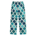 thumbnail image 2 of FORMRS Kids Pajama Pants with Pockets Size 11-12Y Boys Lounge Sleep Bottoms, Blue Geometric Pattern, 2 of 8