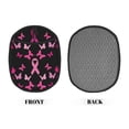 thumbnail image 2 of Pofeuu Breast Cancer Print Silicone Pot Mat Mitten With Hanging Loop Heat Resistant Oven Mitts Non-Slip Bbq Baking Smoking Potholders, 2 of 7