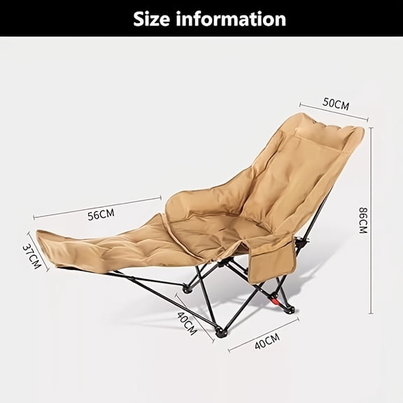 Padded Folding Camping Chair, Heavy Duty Portable Outdoor Chair with Side Pocket, Complete with Carry Bag for Backyard, Festival & Camping