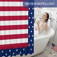 thumbnail image 6 of Independence Day Shower Curtain, 36" x 72", Flag Red Stripes Blue American Stars Waterproof Bathroom Curtain Washable Shower Curtain Set with 12 Hooks, 6 of 9