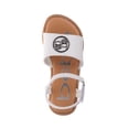 thumbnail image 4 of bebe Girl's Open-Toe Flat Sandals with Medallion Accent for Toddler, Little Kid & Big Kid, 4 of 8