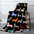 thumbnail image 2 of Dachshund Dog Blanket Cozy Soft Flannel Throw Blankets for Dog Lovers for Sofa Bedding Adults 50" X 60", 2 of 5