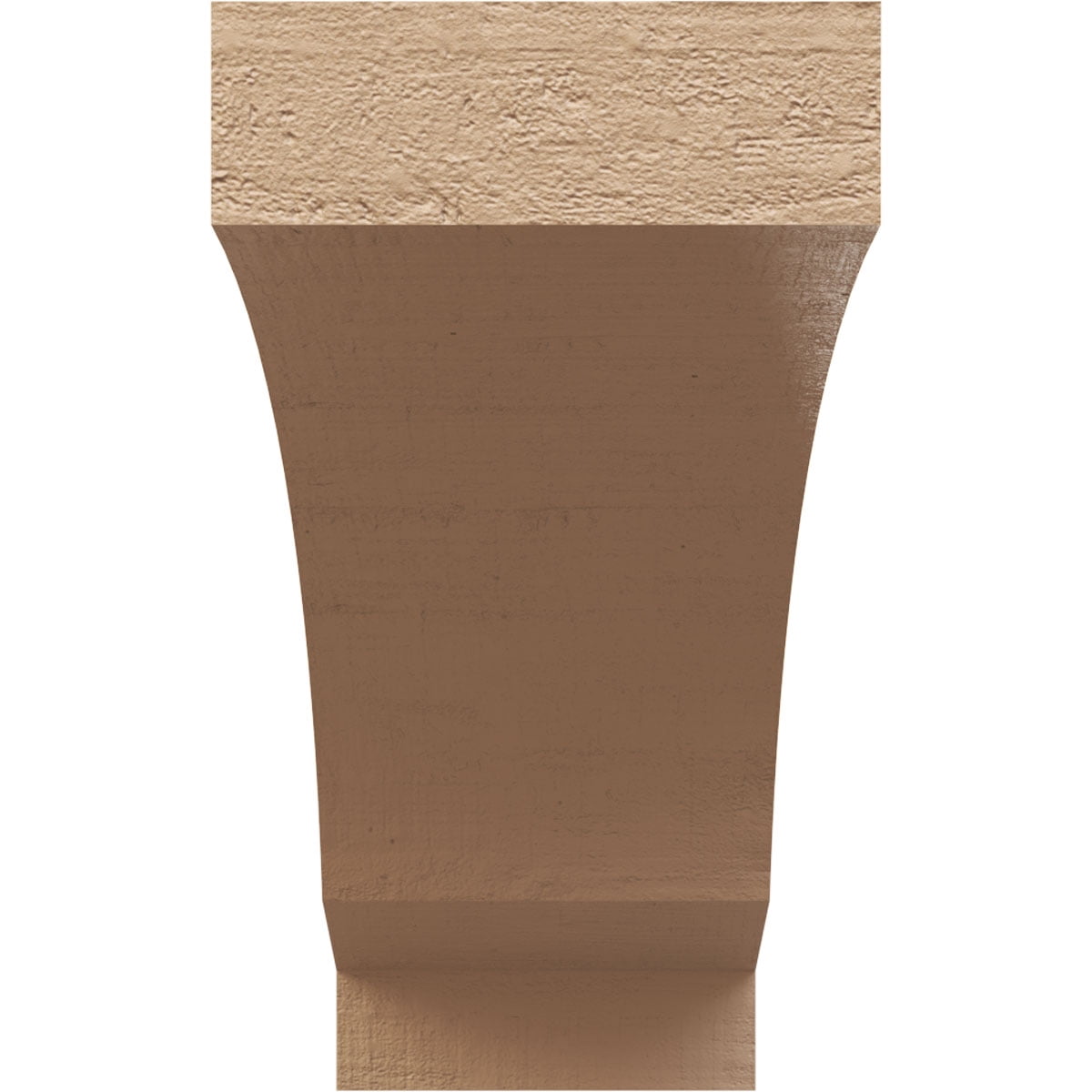 12"W x 36"D x 24"H Classic Moab Rough Cedar Woodgrain TimberThane Corbel, Primed Tan
