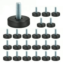 24 PCS 1/4" Stainless Steel Adjustable Furniture Levelers, Screw-On Leveling Feet for Tables and Cabinets, for Chairs and Stool Legs