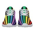 thumbnail image 3 of Unisex Rainbow Sneakers, LGBT Shoes for Men Women Lightweight Breathable Running Shoes White Size 6, 3 of 7