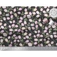 thumbnail image 3 of Soimoi Black Cotton Duck Fabric Leaves & Rose Floral Decor Fabric Printed Yard 42 Inch Wide, 3 of 3